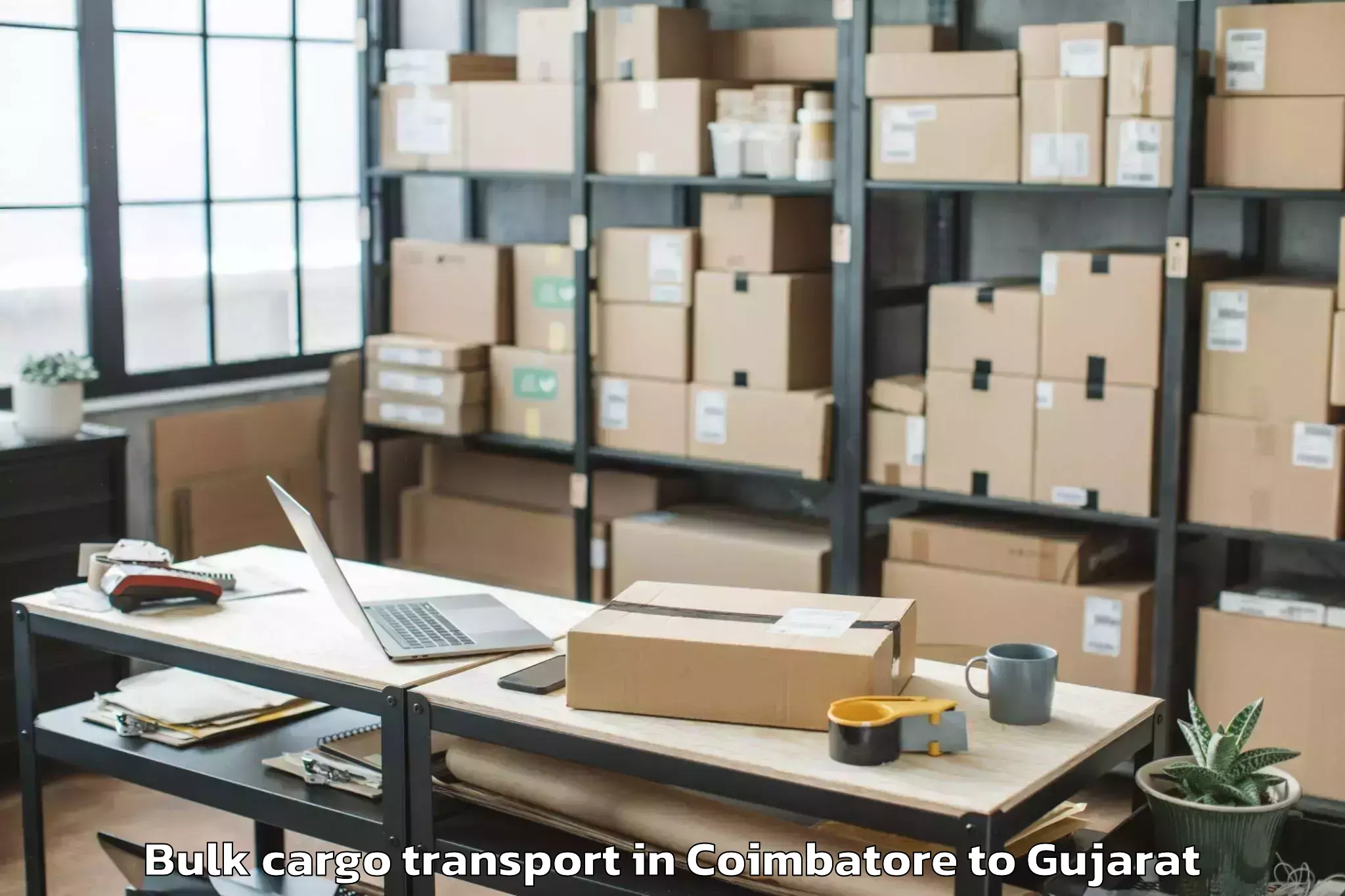 Book Coimbatore to Bhayavadar Bulk Cargo Transport Online